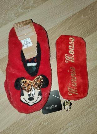 Тапки плюс косметичка disney оригинал