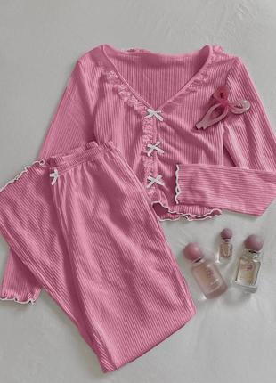 Пижама с кружевом и бантиками 🎀