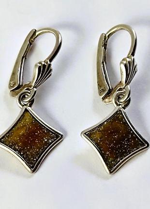 Серебряные сережки-подвески. 925 проба.