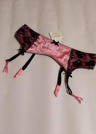 Атласный пасок для чулок с кружевом #6#