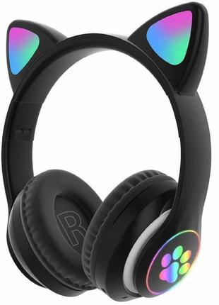 Беспроводные наушники bluetooth с ушками с led подсветкой