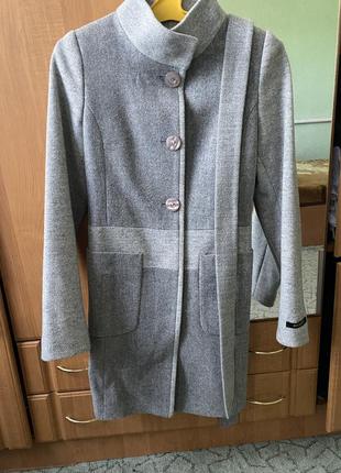Пальто кашемир, серый, очень классный, belanti