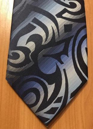 Галстук новый синий  черный серебристый голубой с переливом classic tie