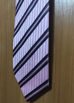 Новый галстук розовый персиковый черный голубой с переливом favourite men's collection