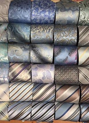 Галстук новый синий  черный серебристый голубой с переливом classic tie9 фото