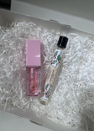 Подарочный набор: духи yves rocher tendres instants 10мл, блеск для губ