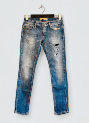 Італійські рвані джинси скінні з потертостями на підлітка  codechaos luxury jeans  s-m розмір 42