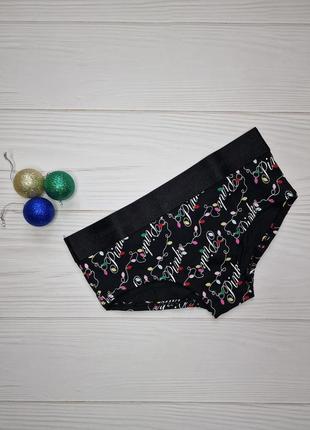 Новогодние хлопковые трусики victoria's secret pink оригинал