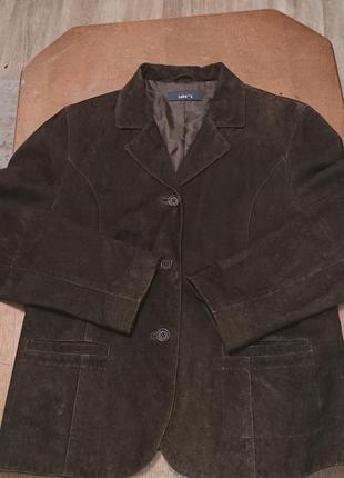 Пиджак женский натуральный замша