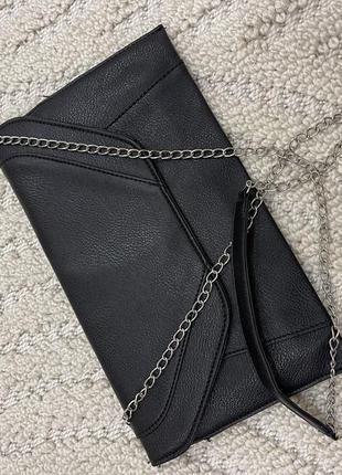 Вечірня чорна сумка клатч