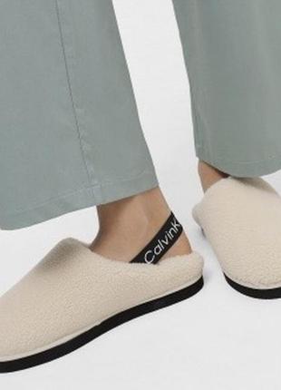 Жіночі, хутряні капці *calvin klein* faux shearling slippers