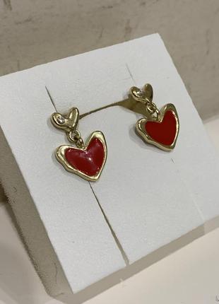 Серьги сердечко