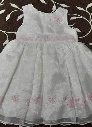 Плаття ошатне (органза) для дівчинки 6-9 місяців, фірми ladybird