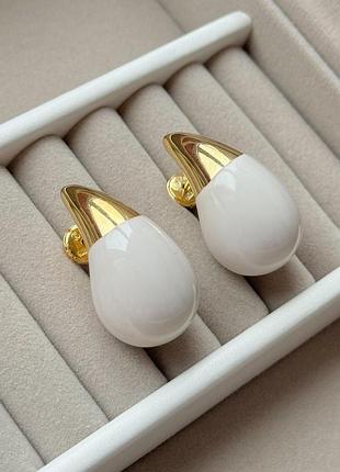 Серьги капли боттега венета