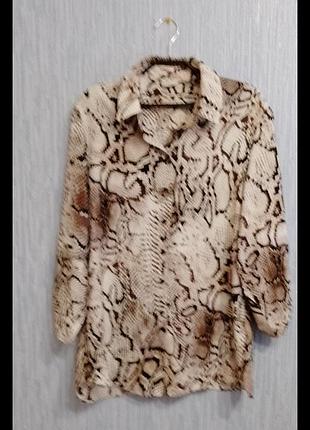 Блуза с принтом рептилии