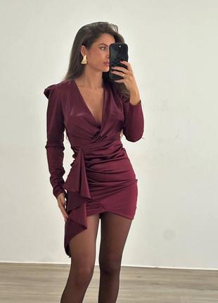 Платье вечернее шикарное из атласа