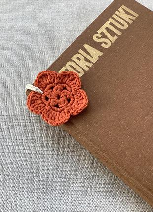 Закладки для книги вязаные цветы ручная работа подарок