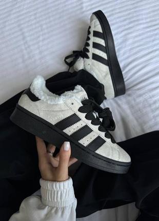 Кроссовки adidas campus grey / black sole fur