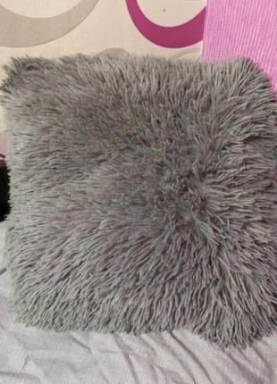 Подушка пушистая  мягкая травка декоративная 40 на 40