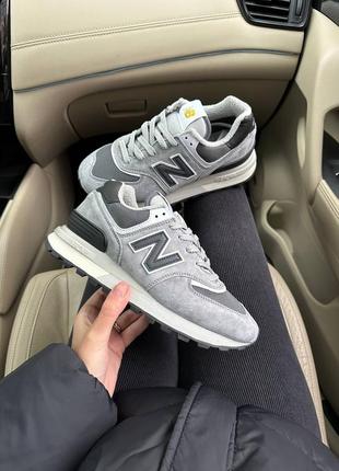 Женские кроссовки new balance 574 legacy grey black thermo