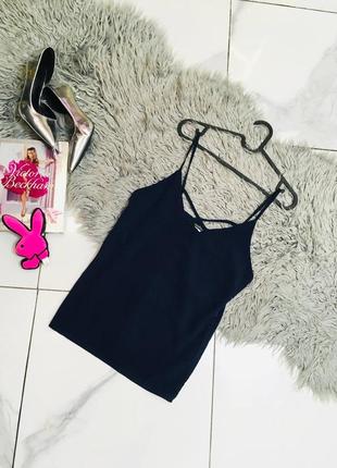 Синяя майка с переплетом от boohoo