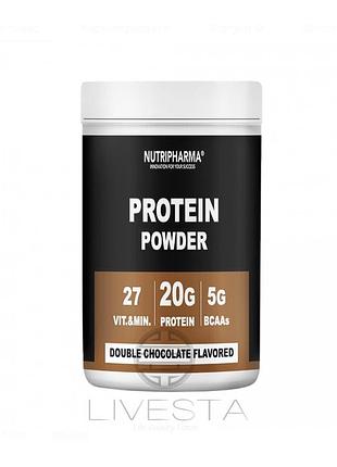 Протеиновый коктейль nutripharma "двойной шоколад", 464 г