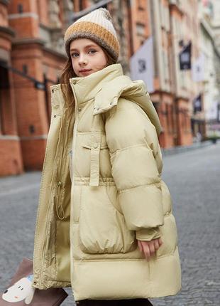 Пуховик для дівчинки зимова куртка пуховик для дівчинки