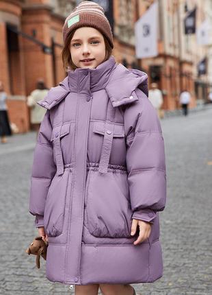 Пуховик для дівчинки зимова куртка пуховик для дівчинки