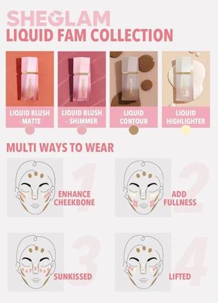 Жидкие румяна,хайлайтер, контуринг sheglam оригинал