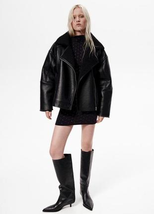 Дубленка дубленка байкерка косуха h&m hm 1250906003 оригинал ✅ xxs xs s m l xl