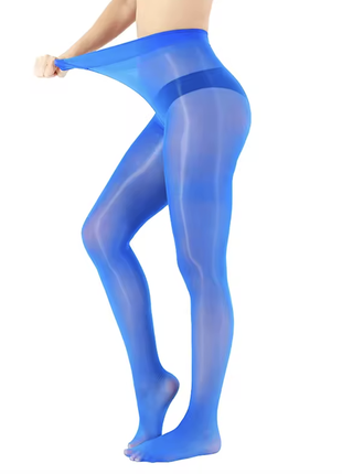 Колготки глянцеві з блиском сині