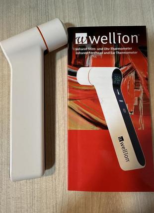 Термометр бесконтактный инфракрасный лобовой и ушной wellion