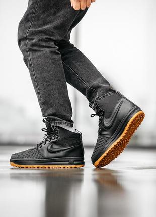 Кроссовки зимние мужские nike lf1 duckboot black brown