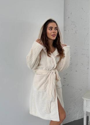 Теплый махровый халат