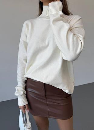 Юбка мини из экокожи утепленная замшей, юбка мини из эко кожи на замше, кожаная юбка мини на осень зиму, 297