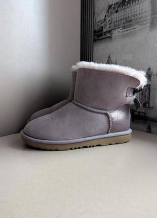 Угги ugg mini bailey glitz (36,5-37) оригинал женские из натуральной кожи зимние