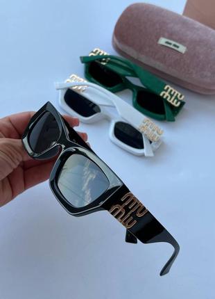 Очки miu miu зеленые черные белые голубые