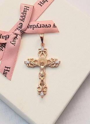 Массивный крестик медицинское золото