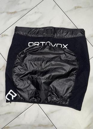 Спортивна зимова чорна термоспідниця на шерсті ortovox swisswool m (46)9 фото