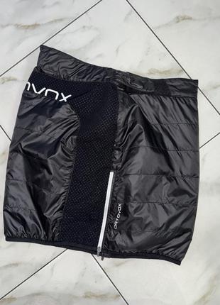 Спортивна зимова чорна термоспідниця на шерсті ortovox swisswool m (46)8 фото