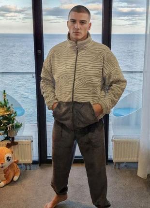 Пижама на змейке шиншилла 46-56 р-р