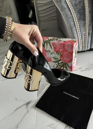 Туфли черные лаковые dolce & gabbana karol
