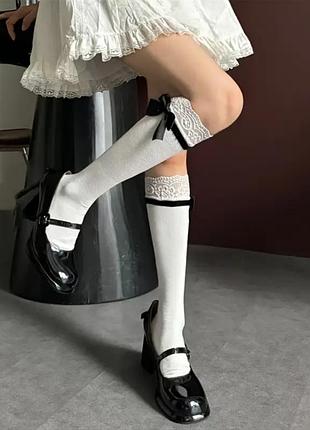Базовые классические винтажные носки с кружевом для фотосессии фотосъемки аниме косплей