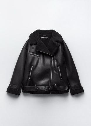 Куртка дублянка zara р l куртка авіатор зара