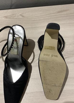 Туфли на каблуке со стразами в виде змеи новогодние2 фото