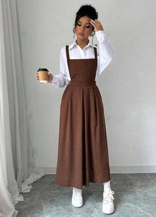 Комплект двійка, вельветовий комбез та сорочка з бавовни