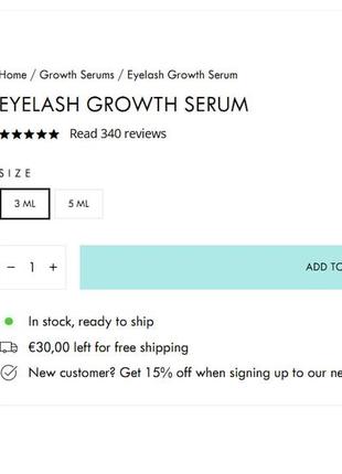 Сироватка для росту вій sweed lash serum5 фото