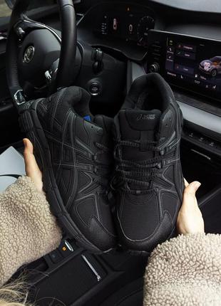 47-50 великі розміри зимові чоловічі asics gel kahana 8 чорні (хутро) ❄️