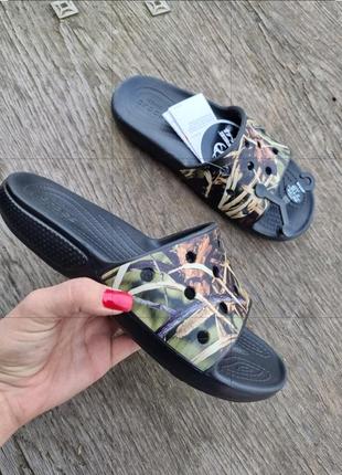 Чоловічі шльопанці crocs slide  camo