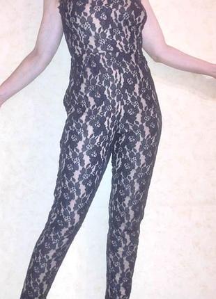 Комбинезон нарядный кружевной